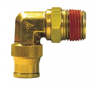 DOT IMPERIAL TUBE TO MALE PIPE THREAD - 90º SWIVEL ELBOW