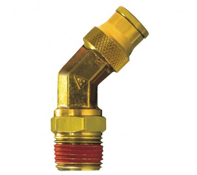 DOT IMPERIAL TUBE TO MALE PIPE THREAD - 45° SWIVEL ELBOW